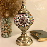 ''Rode Zon'' Handgemaakte Mozaïek Tafellamp