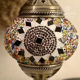 ''Rode Zon'' Handgemaakte Mozaïek Tafellamp