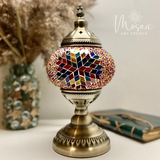 ''Rode Vallei'' Handgemaakte Mozaïek Tafellamp