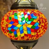 ''Rode Vallei'' Handgemaakte Mozaïek Tafellamp