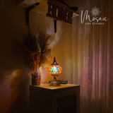 ''Rode Vallei'' Handgemaakte Mozaïek Tafellamp