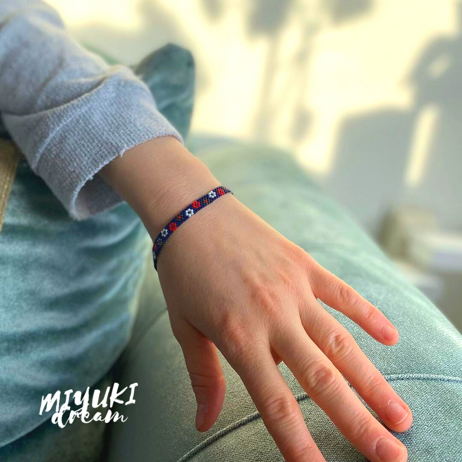 Miyuki Armbanden | Donker Blauw