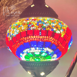 ''Regenboog'' Handgemaakte Mozaïek Zwaan Lamp