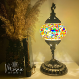 ''Kleurrijke Golven'' Handgemaakte Mozaïek Zwaan Lamp