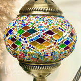 ''Kleurrijke Golven'' Handgemaakte Mozaïek Zwaan Lamp