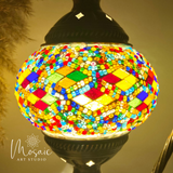 ''Kleurrijke Golven'' Handgemaakte Mozaïek Zwaan Lamp