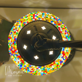 ''Kleurrijke Golven'' Handgemaakte Mozaïek Zwaan Lamp