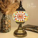 ''Rode Zon'' Handgemaakte Mozaïek Tafellamp