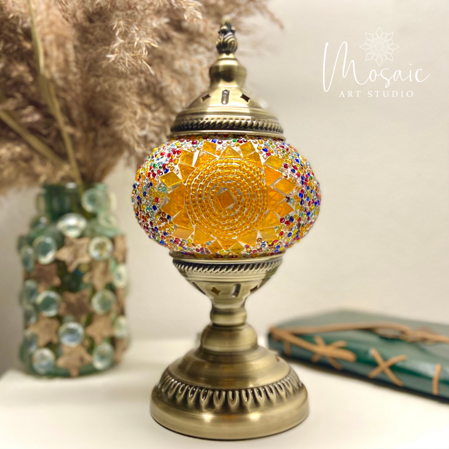 "Zonnebloem" Handgemaakte Mozaïek Tafellamp