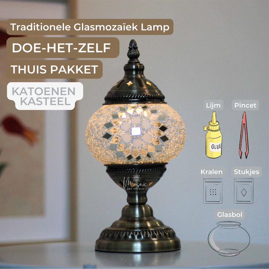 Tafellamp Doe-Het-Zelf Thuis Pakket "KATOENEN KASTEEL"