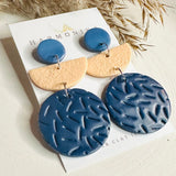 Fimo Klei Oorbellen | Blauwe Circle