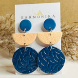 Fimo Klei Oorbellen | Blauwe Circle